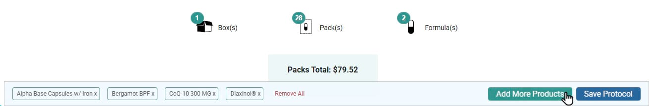 Add more products button Add more products button screenshot